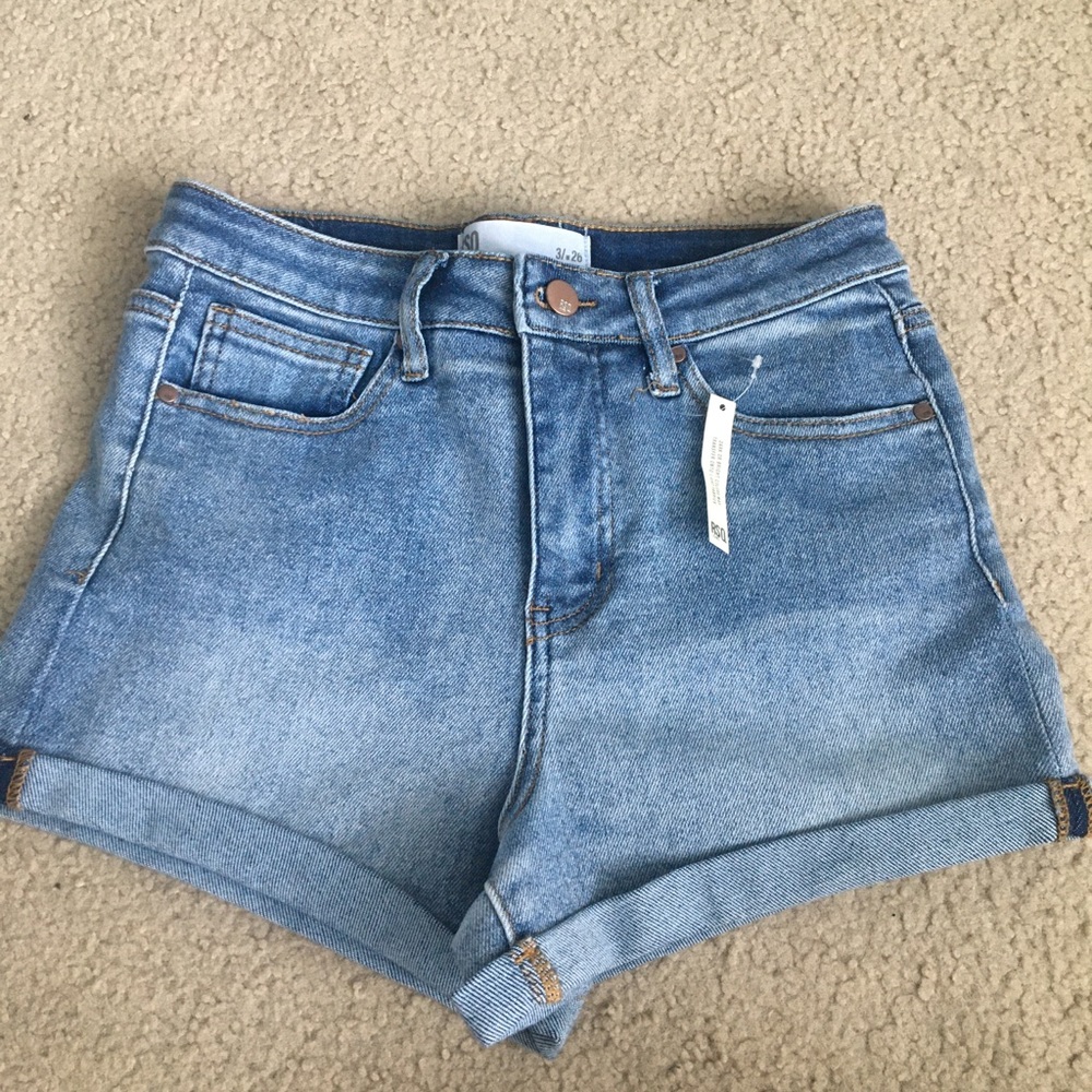 RSQ High Rise Cuff Jean Shorts